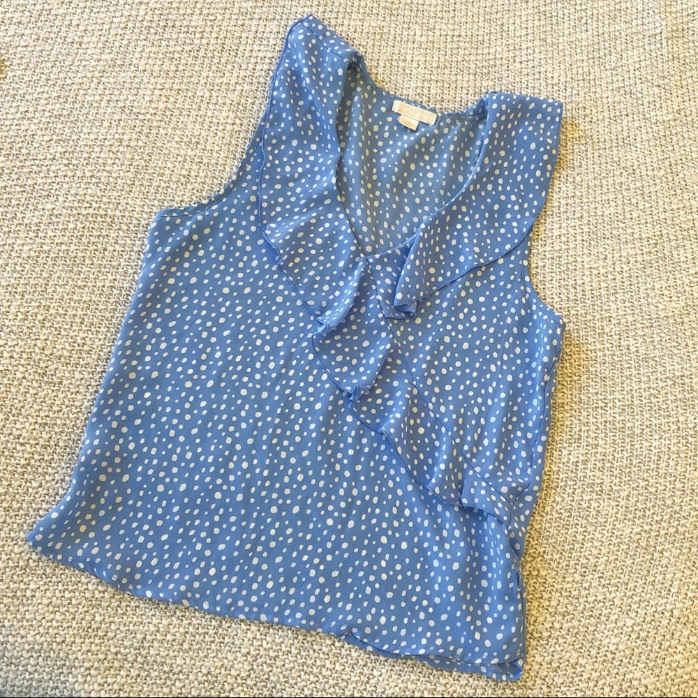 Light Blue Spotted Blouse